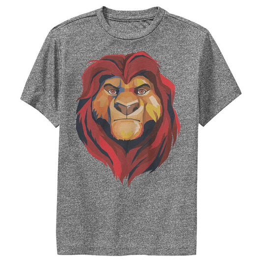 Boy's Lion King Geometric Mufasa Portrait Performance Tee