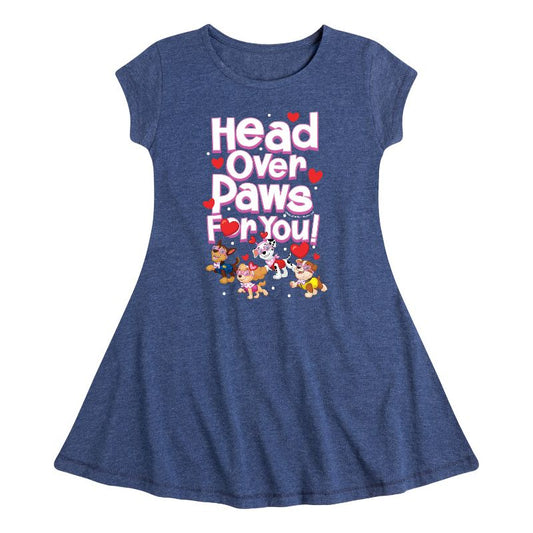 Girls' - Paw Patrol - Head Over Paws For You Fit & Flair Cap Sleeve Dress