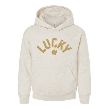 The Juniper Shop Lucky Arched Distressed Youth Graphic Hoodie