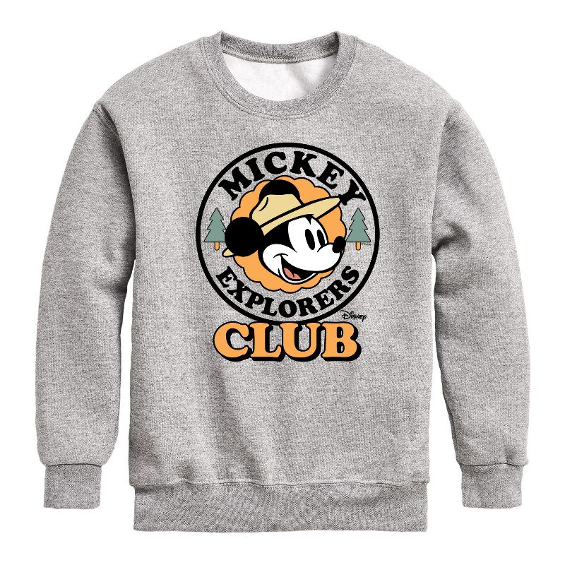 Boys' - Disney - Little Explorers Club Graphic Long Sleeve Fleece Sweatshirt