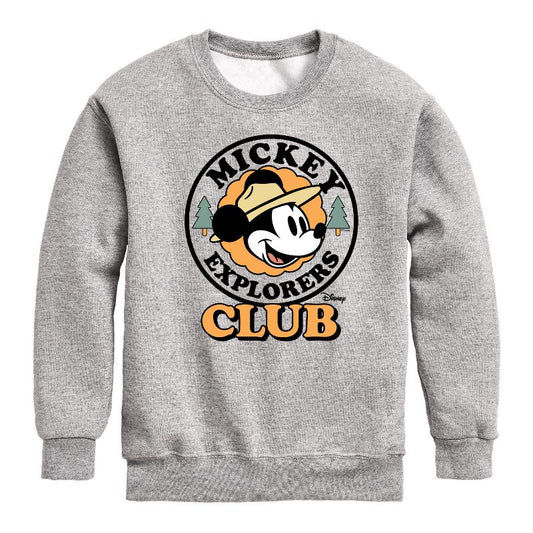Boys' - Disney - Little Explorers Club Graphic Long Sleeve Fleece Sweatshirt