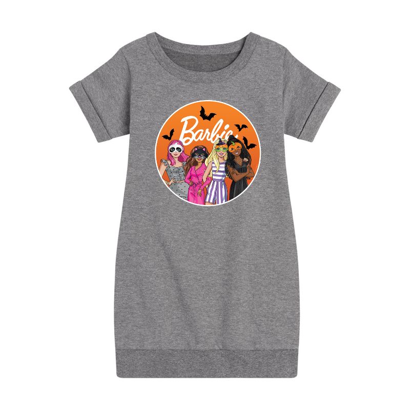 Girls' - Barbie - Costume Party Graphic Short Sleeve Fleece Dress