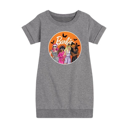 Girls' - Barbie - Costume Party Graphic Short Sleeve Fleece Dress