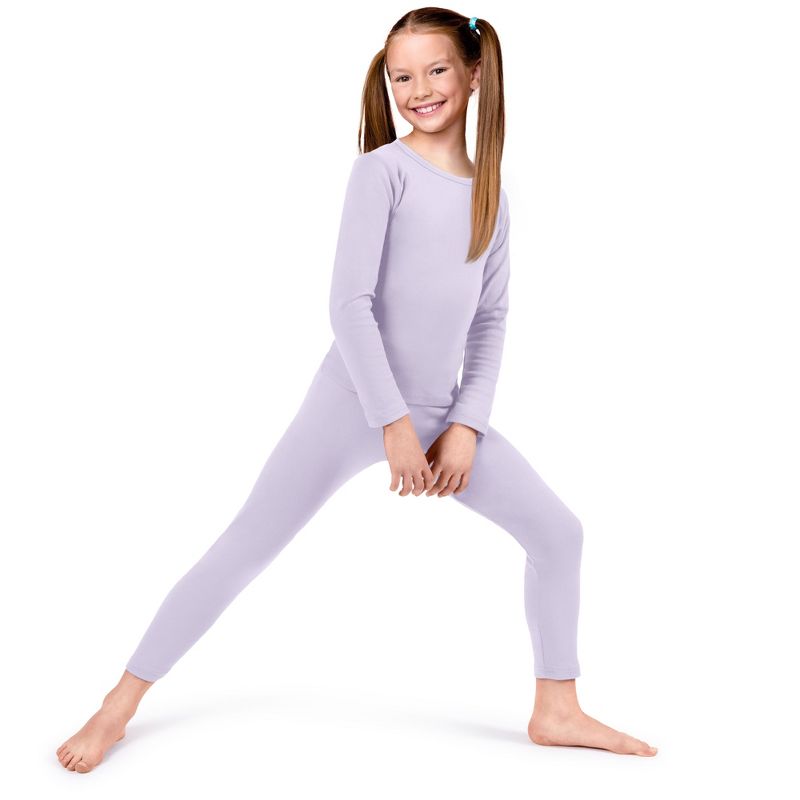 Rocky Thermal Underwear for Girls, Long Johns Fleece Lined Set, Shirt & Pants, Base Layer