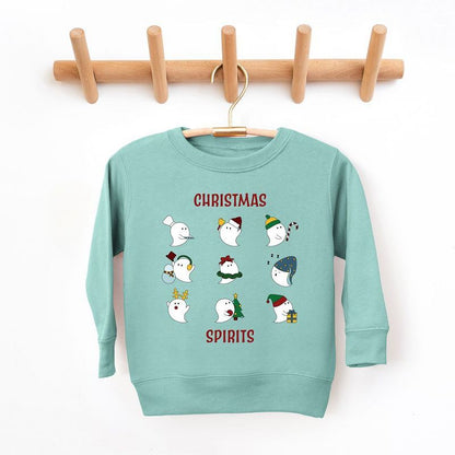 The Juniper Shop Christmas Spirits Red Words Youth Ultra-Soft Graphic Sweatshirt