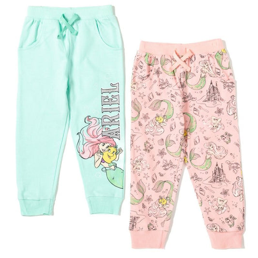 Disney Princess Moana Belle Rapunzel Jasmine Ariel Cinderella Girls 2 Pack Pants Little Kid to Big Kid