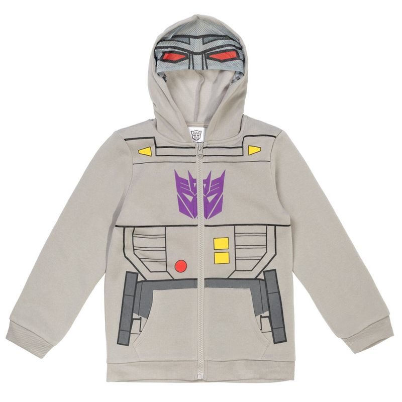 Transformers Optimus Prime Bumblebee Megatron Fleece Zip Up Hoodie Little Kid to Big Kid