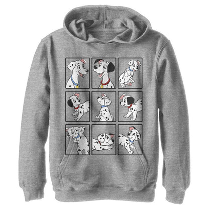 هودي بغطاء رأس مربع لعائلة كلاب مائة وواحد مرقش للأولاد