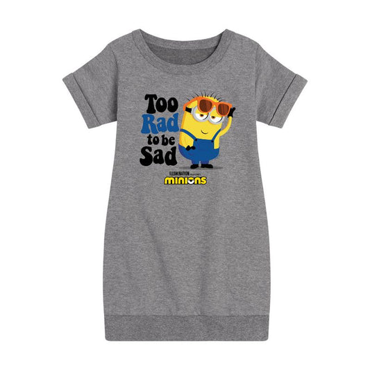 فستان صوف بأكمام قصيرة من فيلم Despicable Me Minions للفتيات - Too Rad To Be Sad