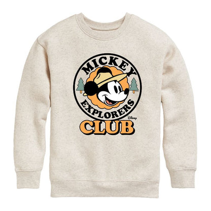 Boys' - Disney - Little Explorers Club Graphic Long Sleeve Fleece Sweatshirt