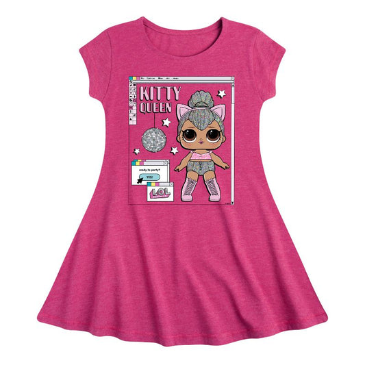 Girls' - LOL Surprise! - Computer Design Fit & Flair Cap Sleeve Dress
