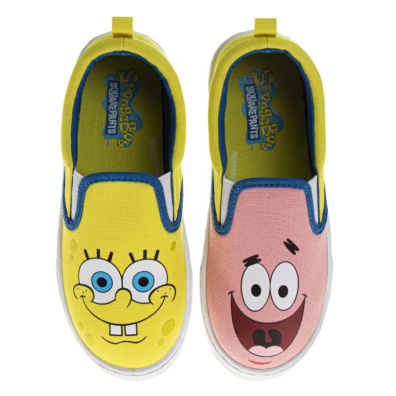 Nickelodeon SpongeBob SquarePants Boys/Girls SpongeBob and Patrick Slip On Low Top Canvas Sneakers