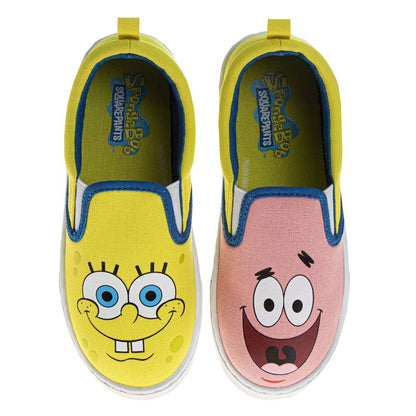 Nickelodeon SpongeBob SquarePants Boys/Girls SpongeBob and Patrick Slip On Low Top Canvas Sneakers