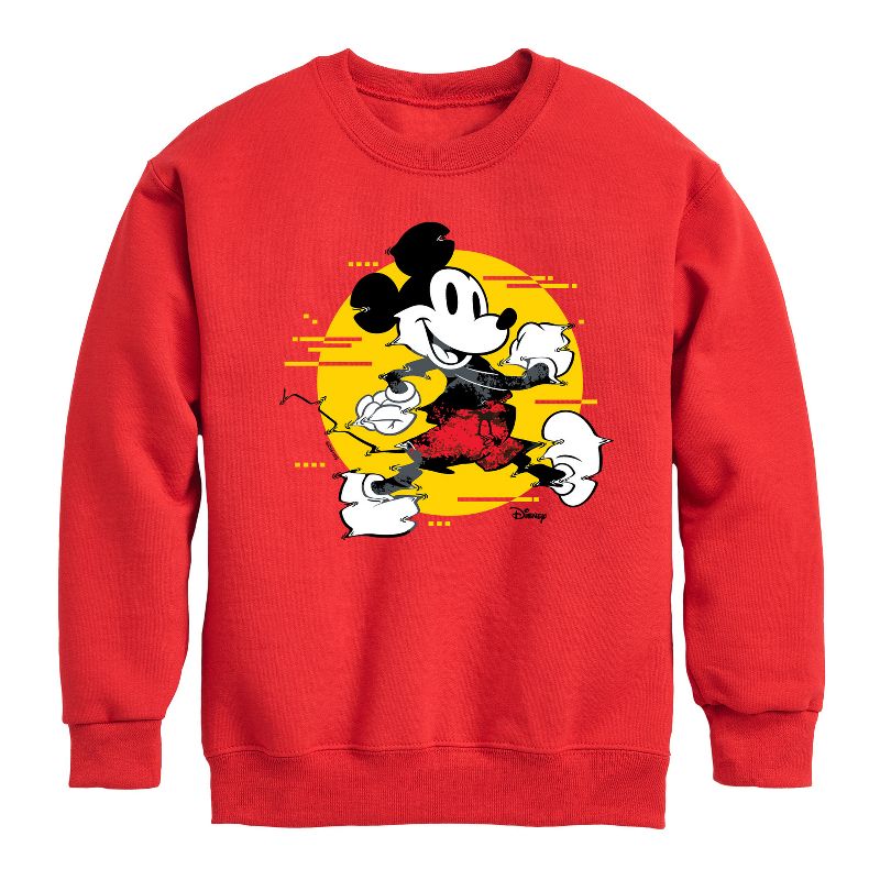Boys' - Disney - Mickey & Friends Graphic Long Sleeve Fleece Sweatshirt