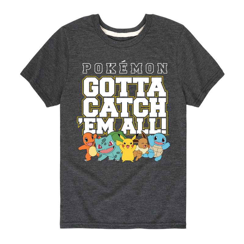 تي شيرت جرافيكي بأكمام قصيرة للأولاد من بوكيمون - يجب أن نمسكهم جميعًا
