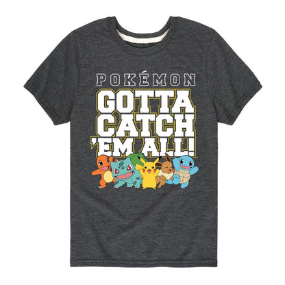 تي شيرت جرافيكي بأكمام قصيرة للأولاد من بوكيمون - يجب أن نمسكهم جميعًا