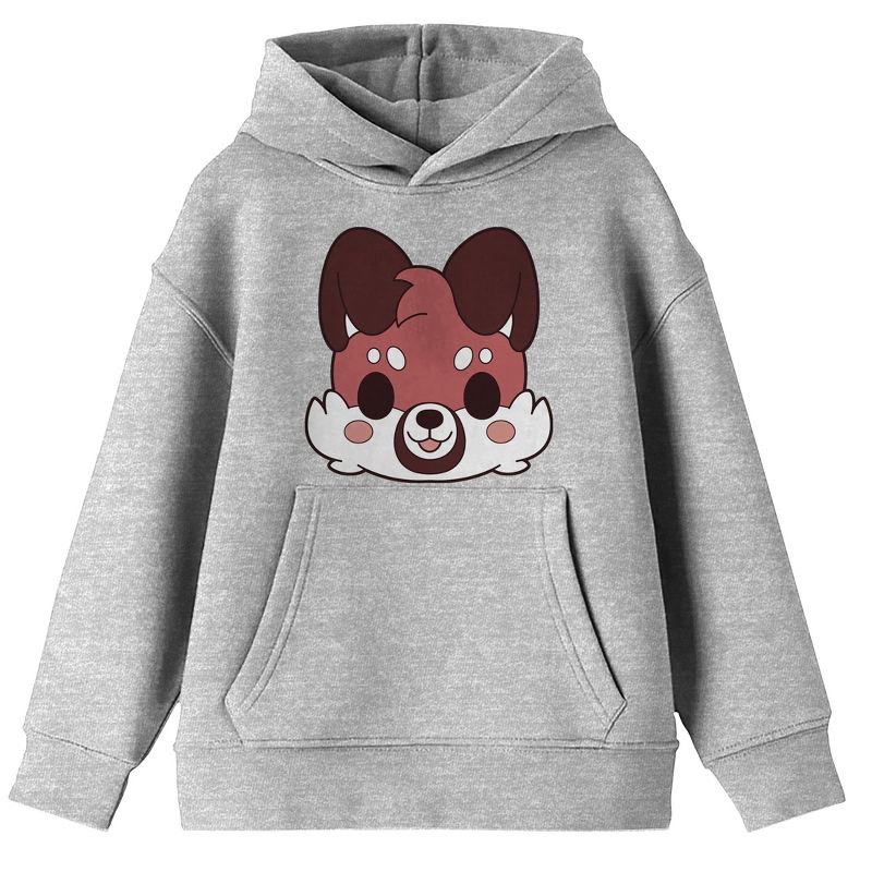 Tasty Peach Adzuki The Redbean Red Panda Long Sleeve Athletic Heather Youth Hooded Sweatshirt