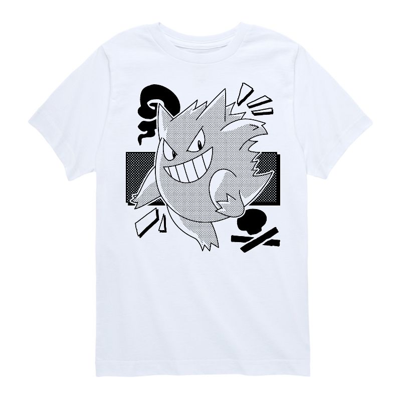 Boys' - Pokémon - Gengar Ghost Type Manga Short Sleeve Graphic T-Shirt