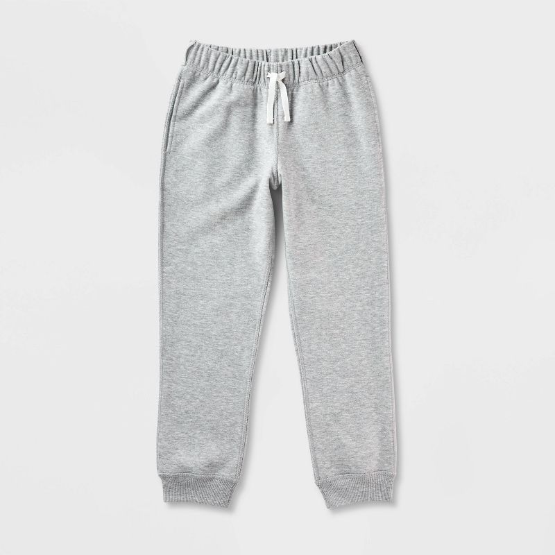 Kids' Adaptive Fleece Jogger Pants - Cat & Jack™ Heather Gray