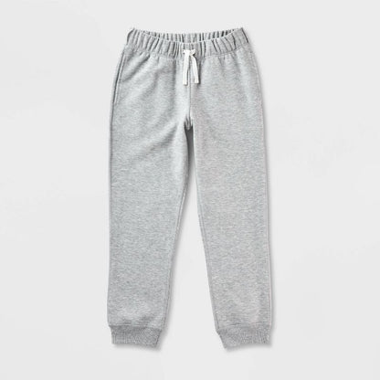 Kids' Adaptive Fleece Jogger Pants - Cat & Jack™ Heather Gray