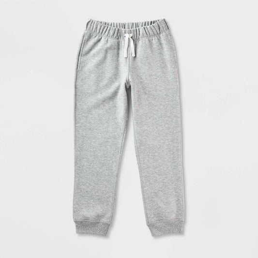 Kids' Adaptive Fleece Jogger Pants - Cat & Jack™ Heather Gray