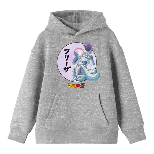 Dragon Ball Z Frieza Long Sleeve Athletic Heather Youth Hooded Sweatshirt