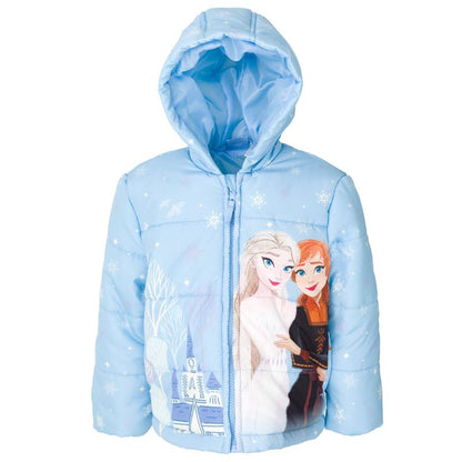 Disney Frozen Girls Zip Up Winter Coat Puffer Jacket Little Kid