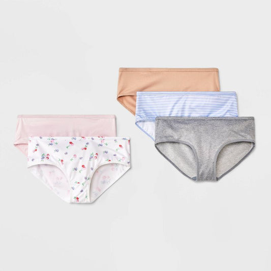 Girls' 5pk 'Cherries' Brushed Microfiber Hipster Underwear - art class™
