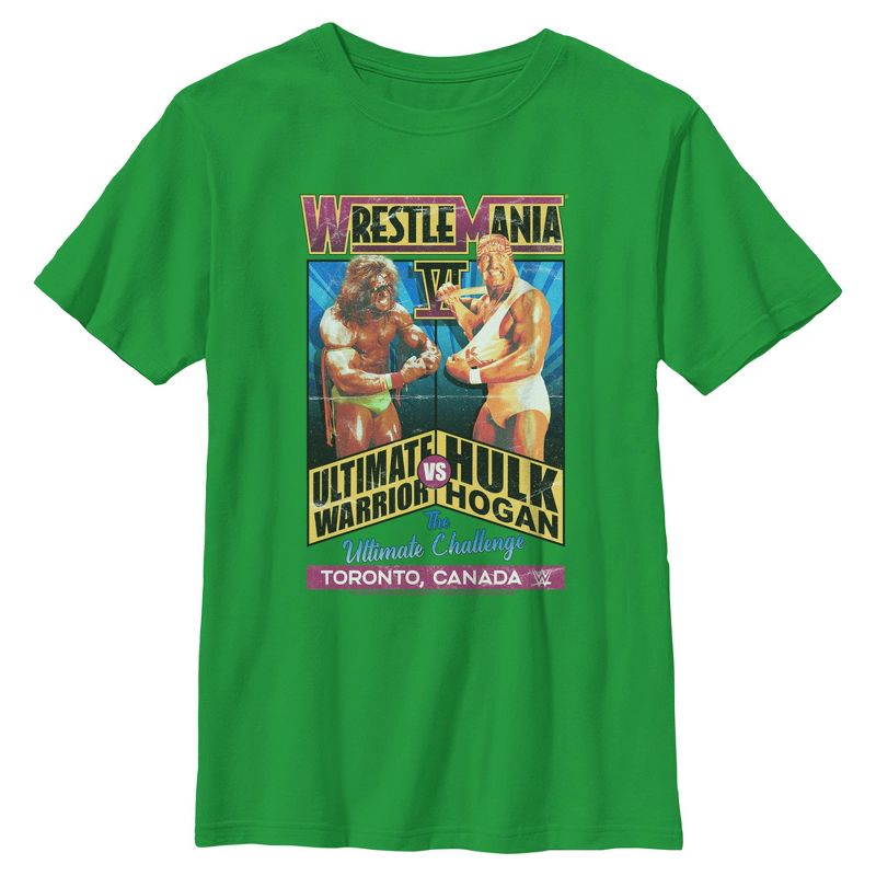 تي شيرت بوستر للأولاد من WWE Hulk Hogan Vs The Ultimate Warrior