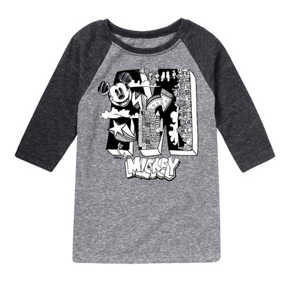 Boys' - Disney - Mickey Mouse Raglan Graphic T-Shirt
