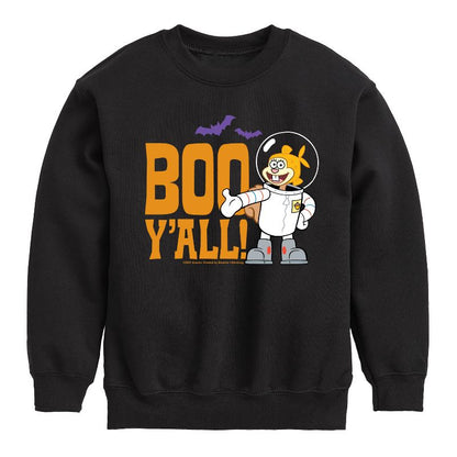Boys' - SpongeBob SquarePants - Sandy Boo Y'all Graphic Long Sleeve Fleece Sweatshirt
