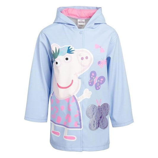 سترة المطر للفتيات الصغيرات من Peppa Pig - معطف واق من المطر من الرياح (2T-5)