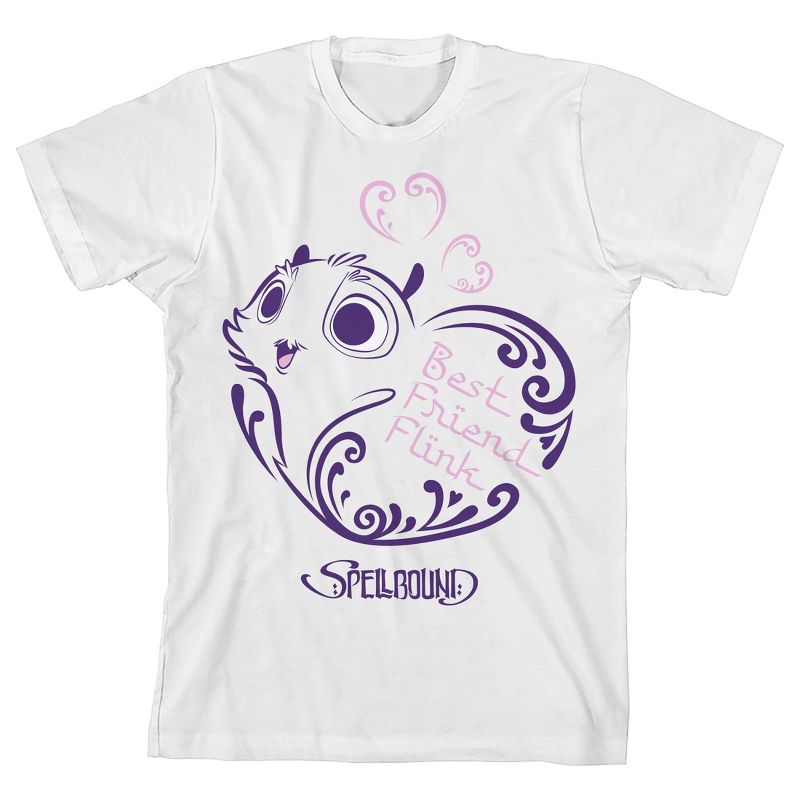 Spellbound Flink Line Art Youth White Crew Neck Short Sleeve T-shirt