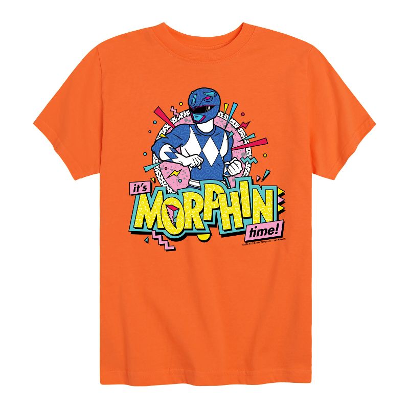 Boys' - Power Rangers - Morphin Time Blue Short Sleeve Graphic T-Shirt