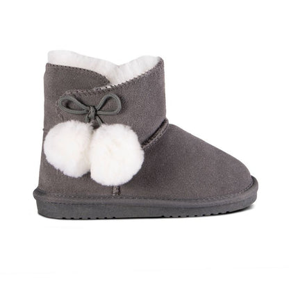 Cloud Nine Sheepskin Kid's Sheepskin Pom Pom Boot