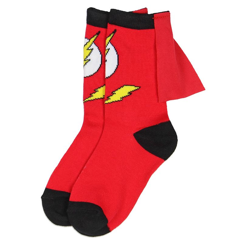 Seven Times Six DC Comics Superhero Batman Superman The Flash Youth Boys Caped Crew Socks