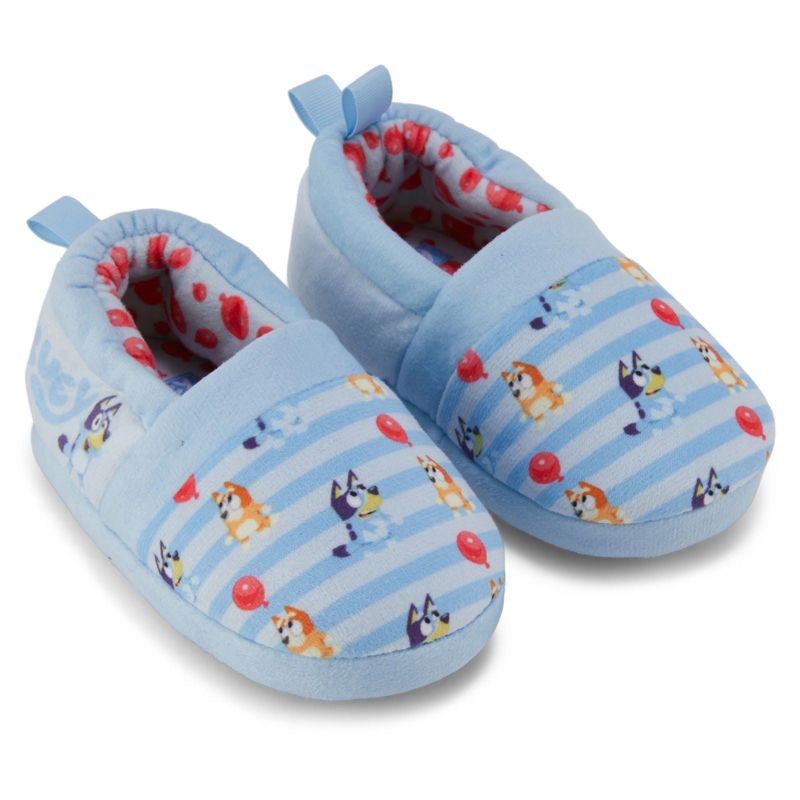 Bluey & Bingo Plush Kids Slippers - Cozy Slip-On Aline Slippers for Boys & Girls Featuring Bluey, Bandit, Chilli & Bingo
