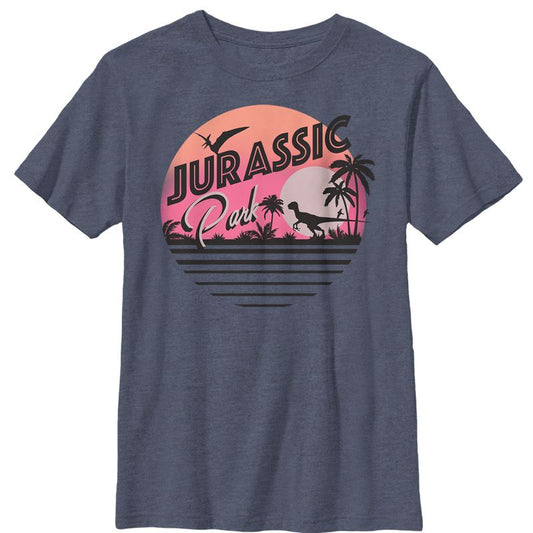 Boy's Jurassic Park Retro Postcard T-Shirt
