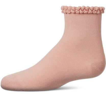 Memoi Girls' Bubble Stitch Welt Anklet Socks