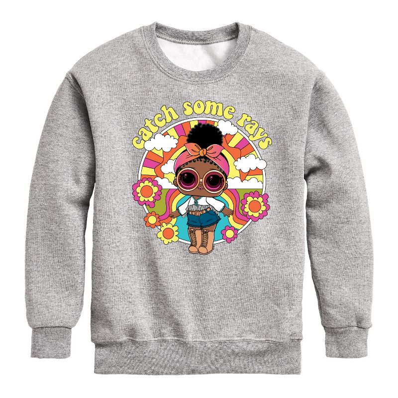 Boys' - LOL Surprise! - Catch Some Rays Graphic Long Sleeve Fleece Sweatshirt