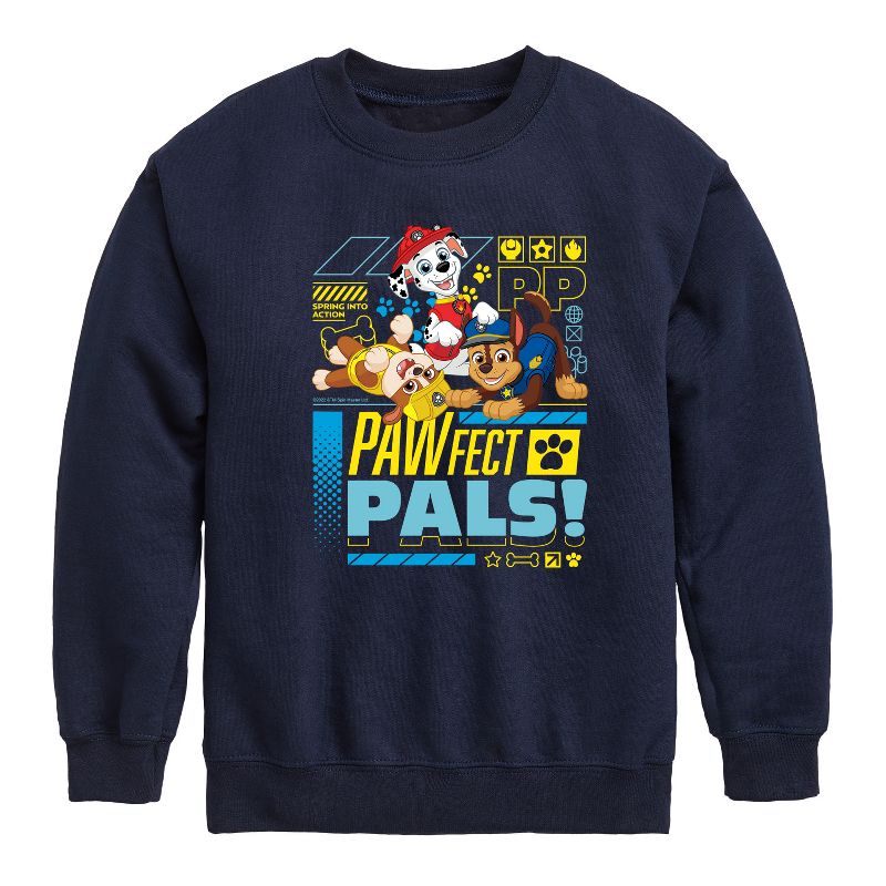 Boys' - Paw Patrol - Pawfect Pals Graphic Long Sleeve Fleece Sweatshirt