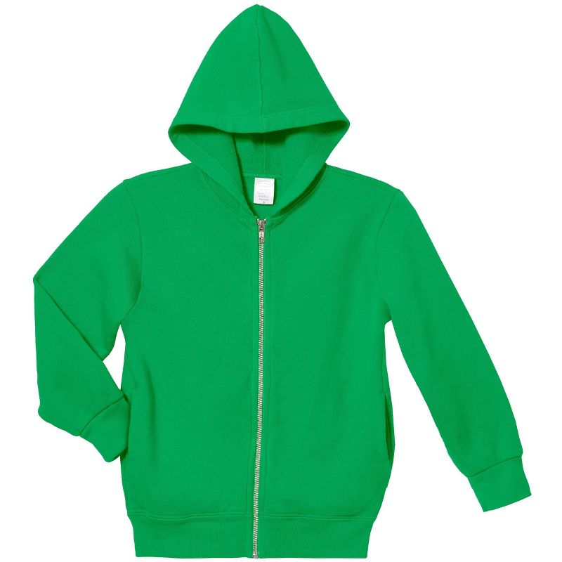 City Threads 100% Cotton Kids Unisex Soft Fleece Zip Hoodie with Inner Pockets - USA-Made