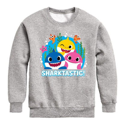 Boys' - Baby Shark - Sharktastic Graphic Long Sleeve Fleece Sweatshirt