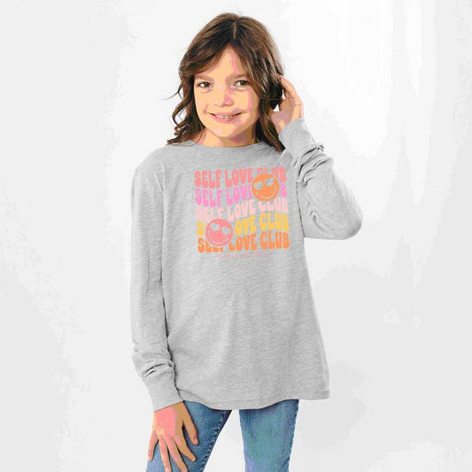 تي شيرت بأكمام طويلة من مجموعة The Juniper Shop SmileyWorld Self Love Club Wave Youth