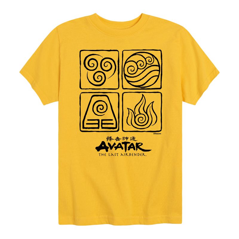 Boys' - Avatar: The Last Airbender - Four Elements Short Sleeve Graphic T-Shirt
