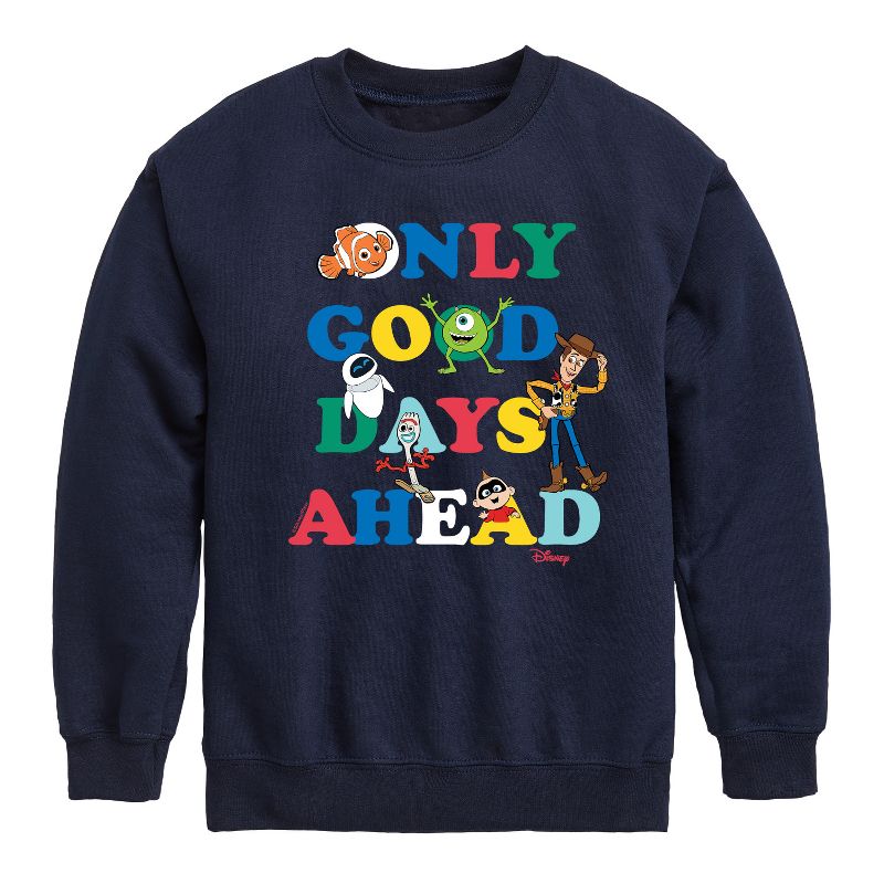 Boys' - Disney - Only Good Days Ahead Graphic Long Sleeve Fleece Sweatshirt