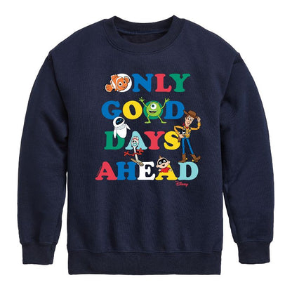 Boys' - Disney - Only Good Days Ahead Graphic Long Sleeve Fleece Sweatshirt