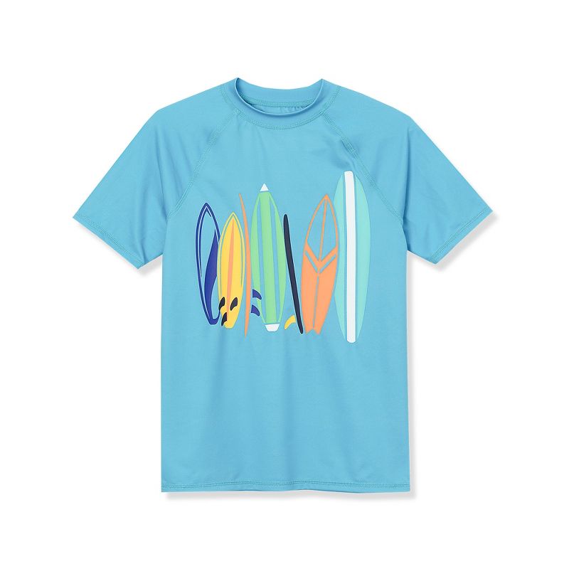 Lands' End Kids Short Sleeve UPF 50 Sun Protection Rash Guard