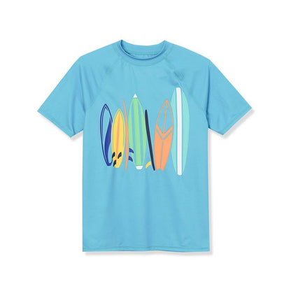 Lands' End Kids Short Sleeve UPF 50 Sun Protection Rash Guard