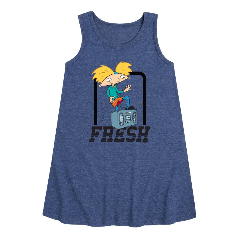 Girls' - Hey Arnold! - Fresh Arnold Graphic Sleeveless Aline Dress